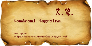 Komáromi Magdolna névjegykártya