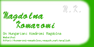 magdolna komaromi business card